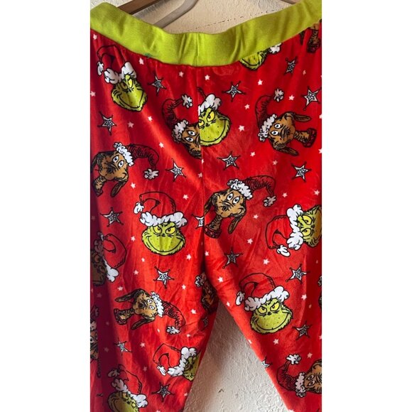Dr. Seuss Grinch & Max Christmas Pajama Pants XL/XG 16-18 Red Green Used READ - Picture 6 of 7